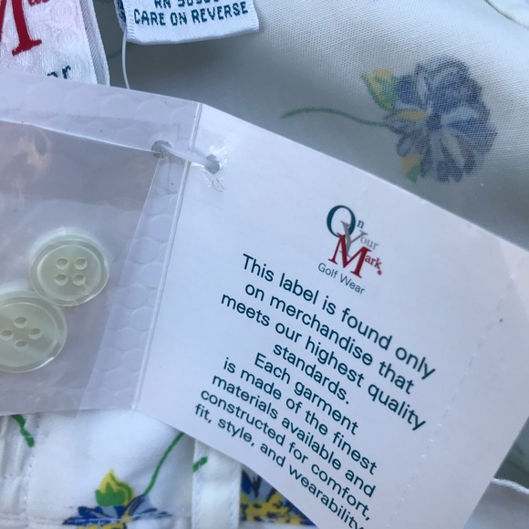 NWT On Your Mark Floral Print Women’s Golf Shorts sized 16. 100% Cotton - Picture 11 of 11